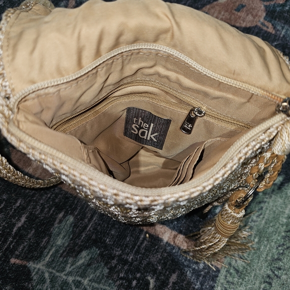 The Sak Beige Crochet Crossbody Bag - Picture 2 of 3